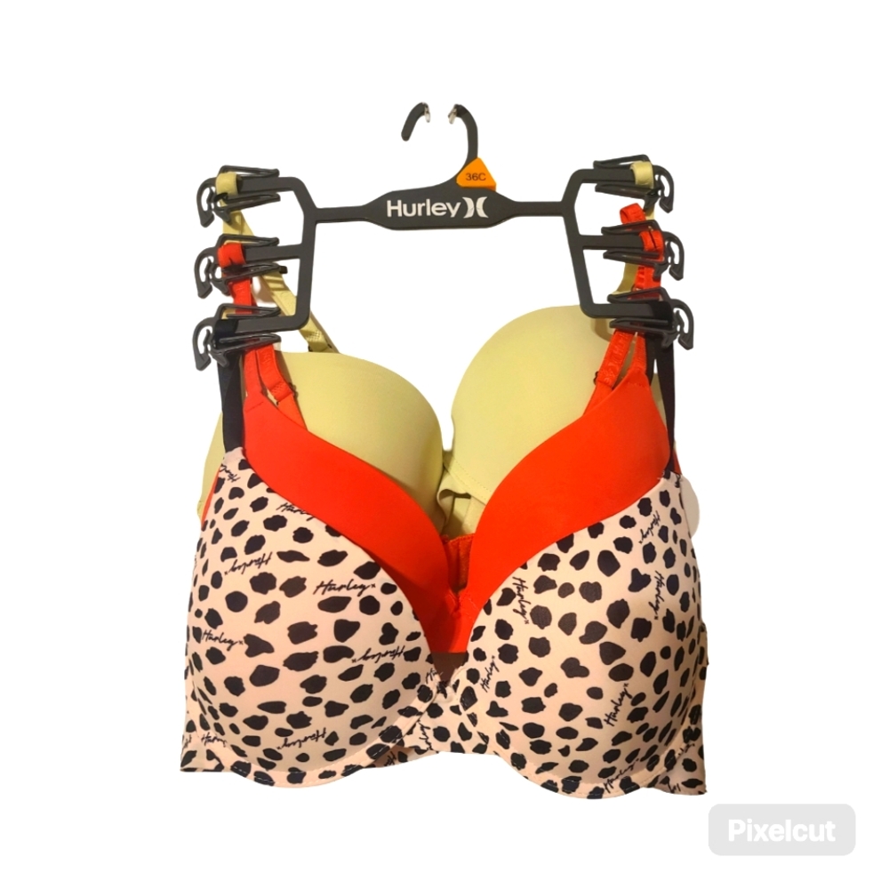 NWT Hurley Red, Animal Print, Lime Green with Adjustable Straps